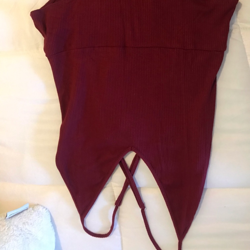Maroon body suit